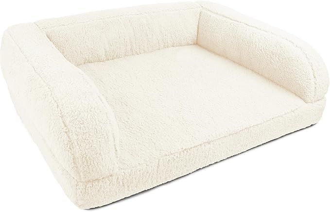 Sherry Kline Pet Collection's Soft Sherpa Sofa Style Bed for Small Dogs & Cats. Medium to Double ... | Amazon (US)