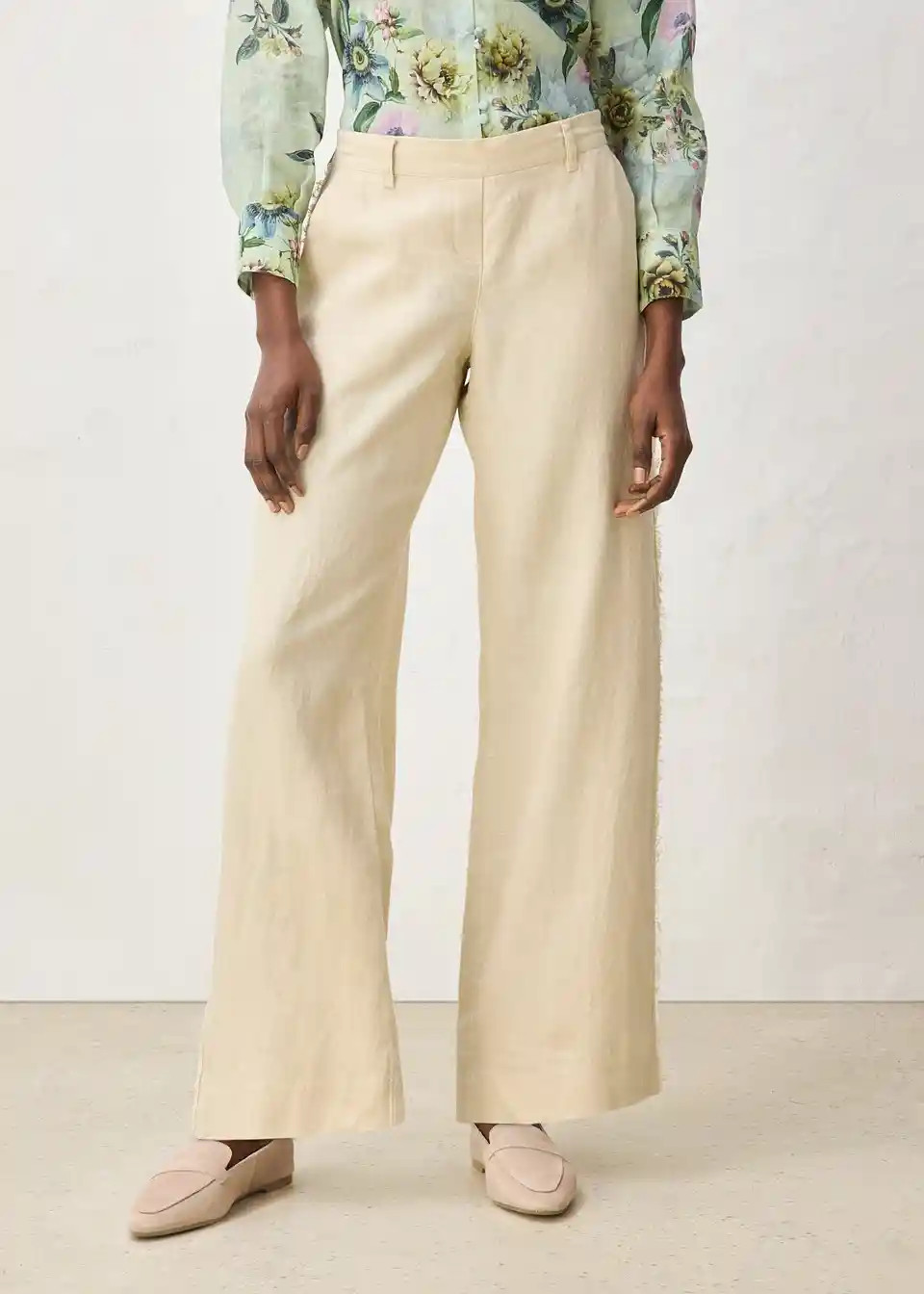 Leinenhose mit weitem Bein | Bonprix DE