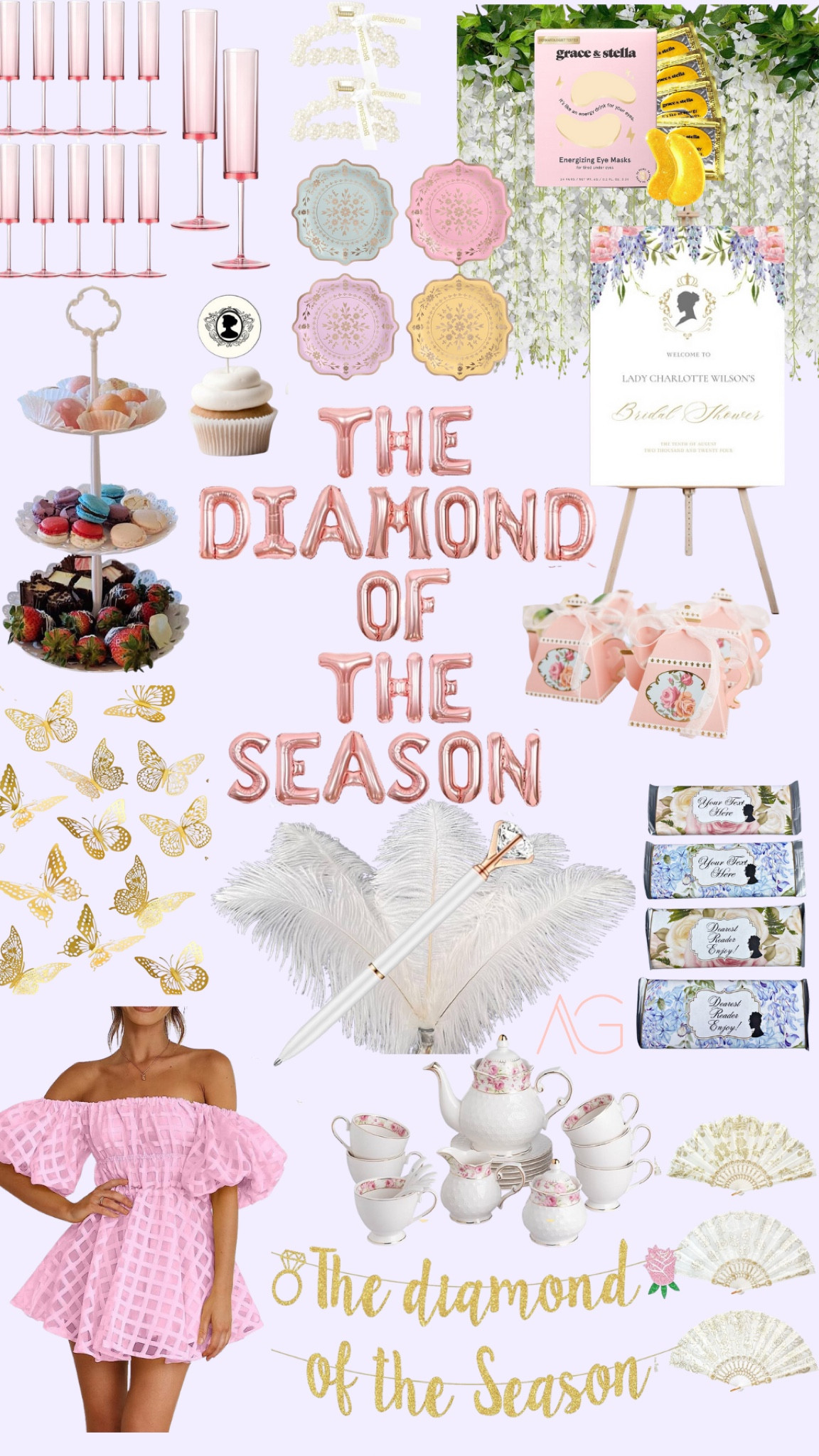 Diamond of the season Bridgerton themed bachelorette party! Pink and pastel decor and tea party necessities! 🌸

#LTKParties #LTKWedding #LTKSeasonal