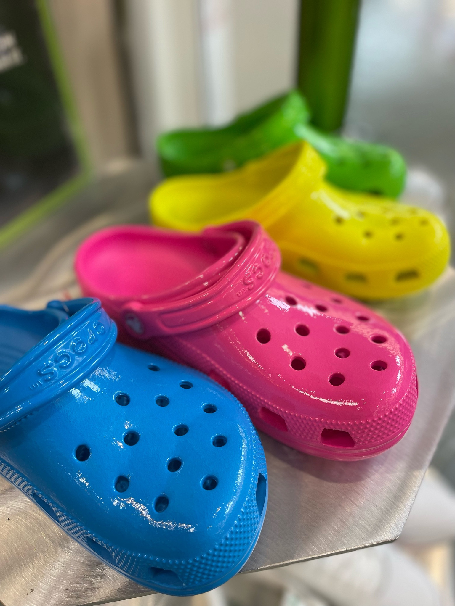 Perfect spring Crocs from @journeys. Also on sale! Comes in 5 shiny colors. Crocs Classic High-Shine Clog

#crocs #clogs #hotcrocssummer #polacek #ootd #spring #neon #hotpink #kristahorton

#LTKshoecrush #LTKsalealert #LTKstyletip