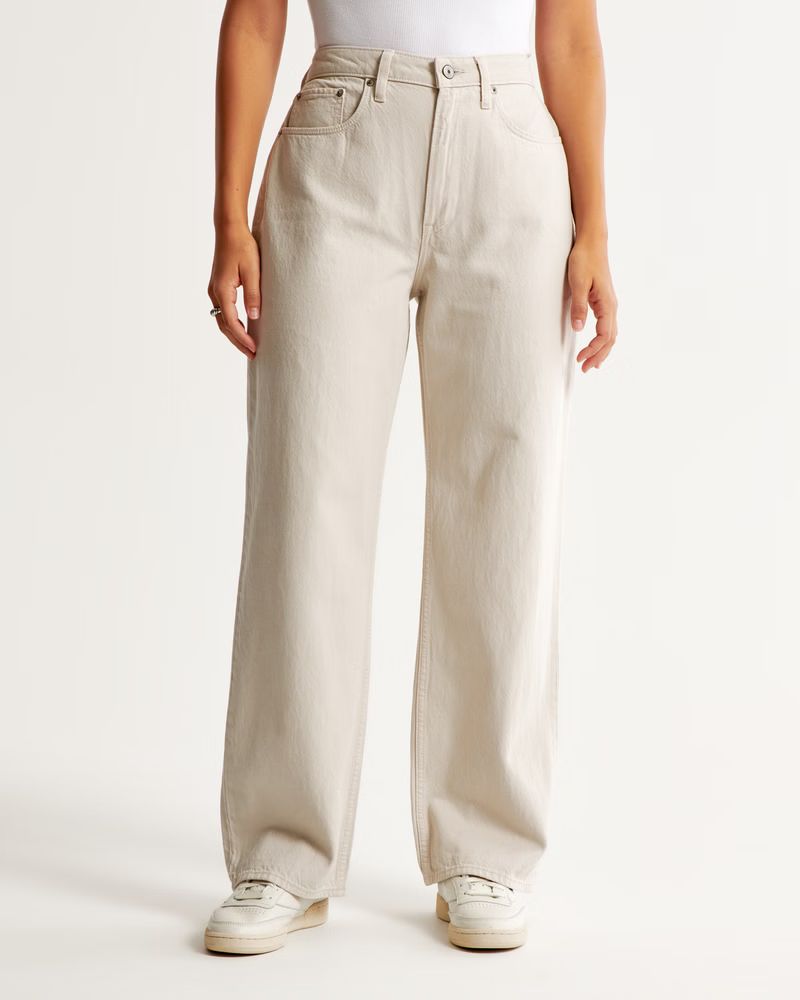 Women's Curve Love High Rise Loose Jean | Women's Clearance | Abercrombie.com | Abercrombie & Fitch (US)