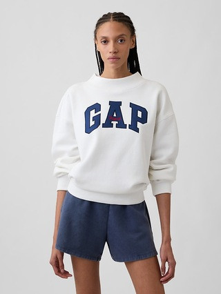 Oversized Gap Logo Mockneck Sweatshirt | Gap Factory