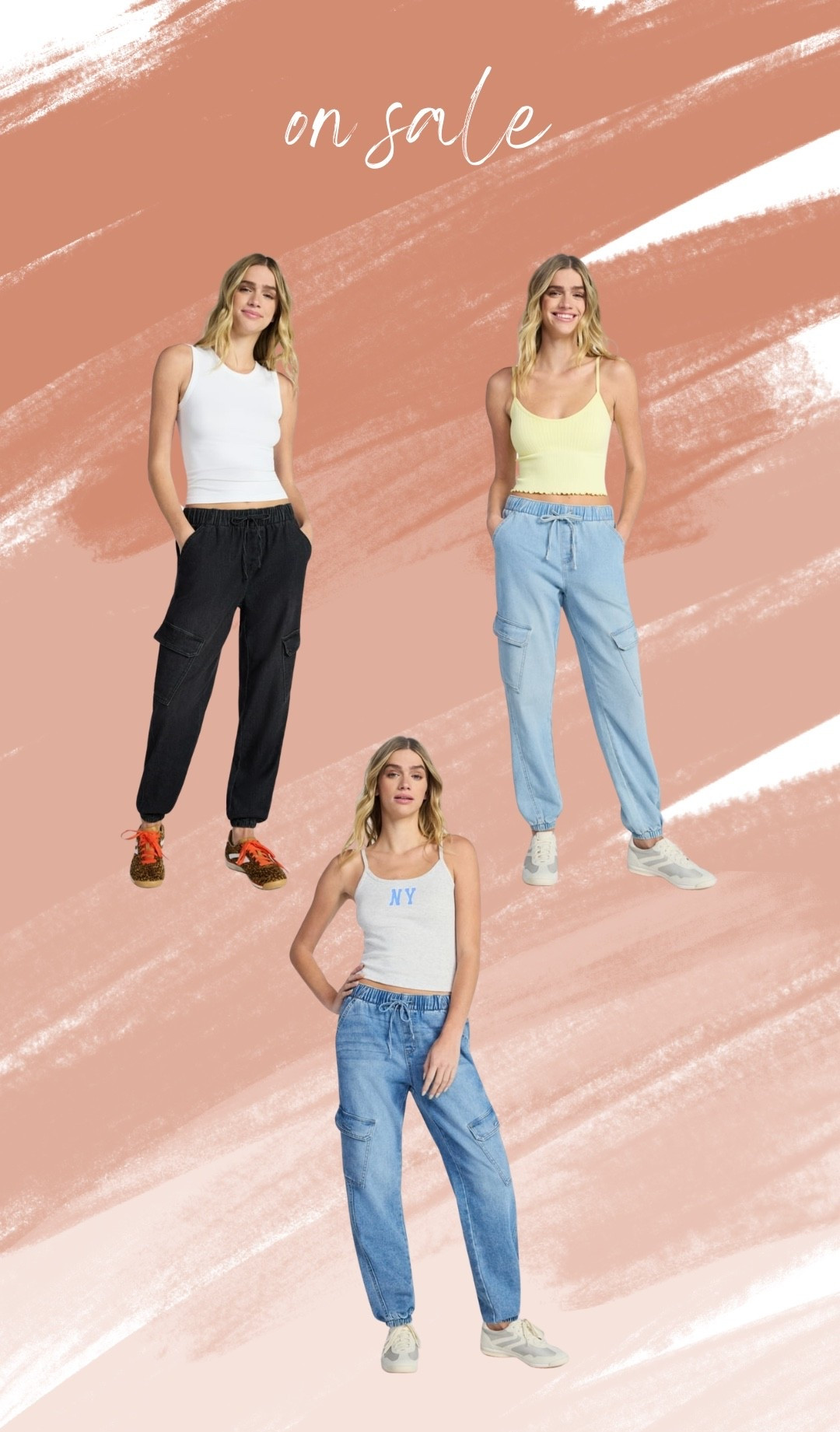 🚨On Sale Now‼️

No Boundaries draw string cargo pants for women, go check them out now @Walmart !💁🏻‍♀️🤩

Links will be added here 🔗🛍️