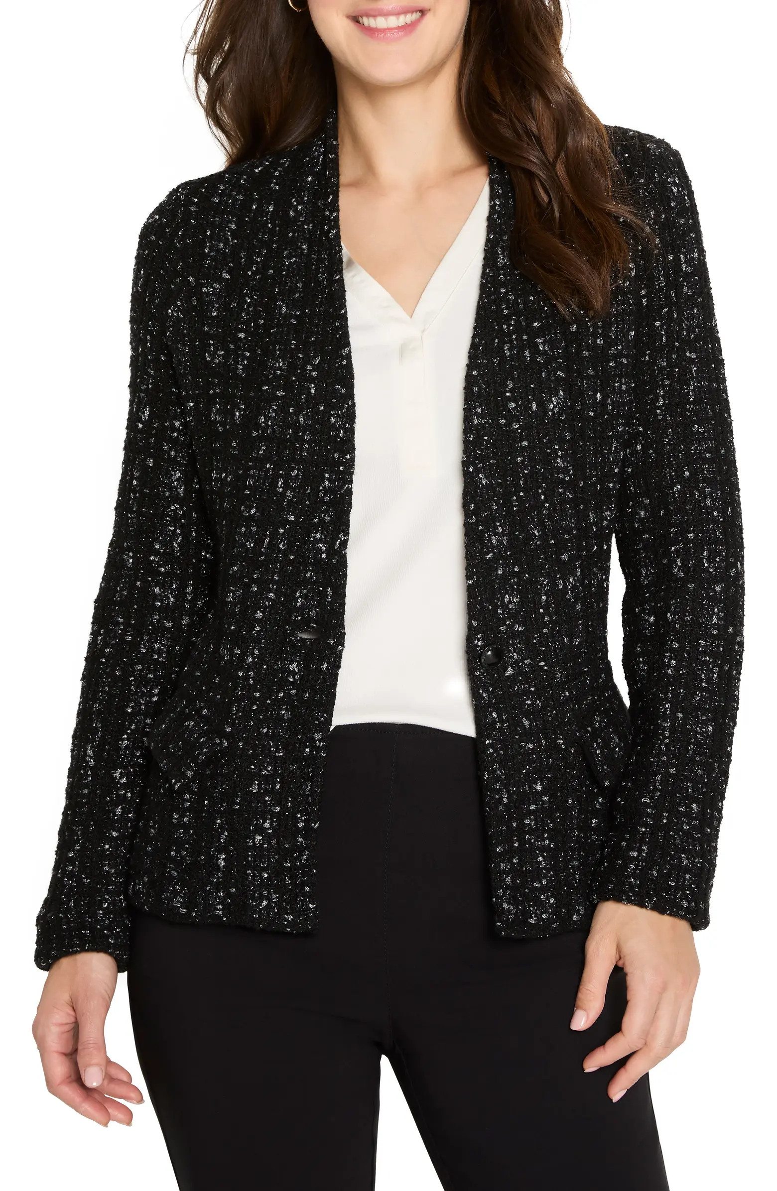 NIC+ZOE Metallic Grid Jacket | Nordstrom | Nordstrom