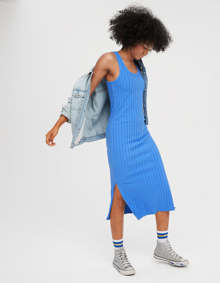 OFFLINE By Aerie OG Groove Midi Dress | American Eagle Outfitters (US & CA)