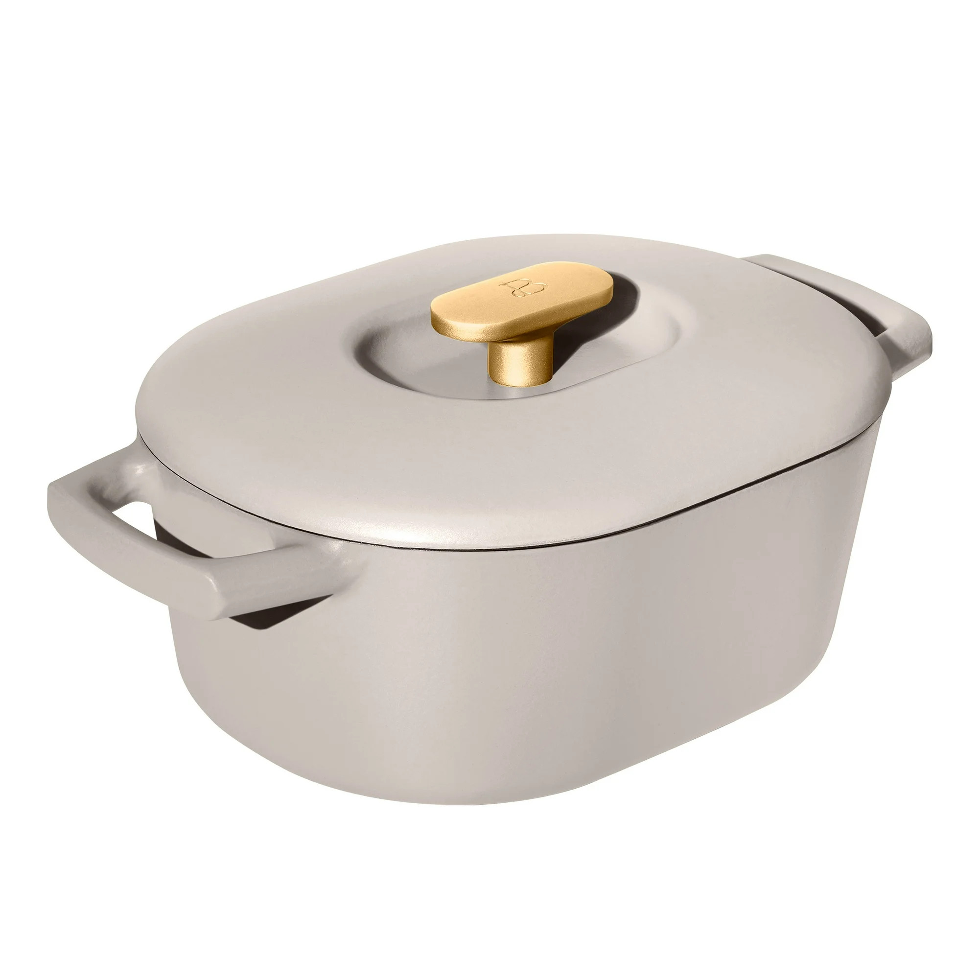 Beautiful 6 Quart Enamel Dutch Oven, Porcini Taupe by Drew Barrymore | Walmart (US)