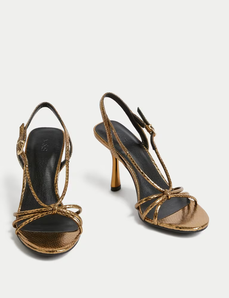 Metallic Strappy Stiletto Heel Sandals | Marks & Spencer (UK)