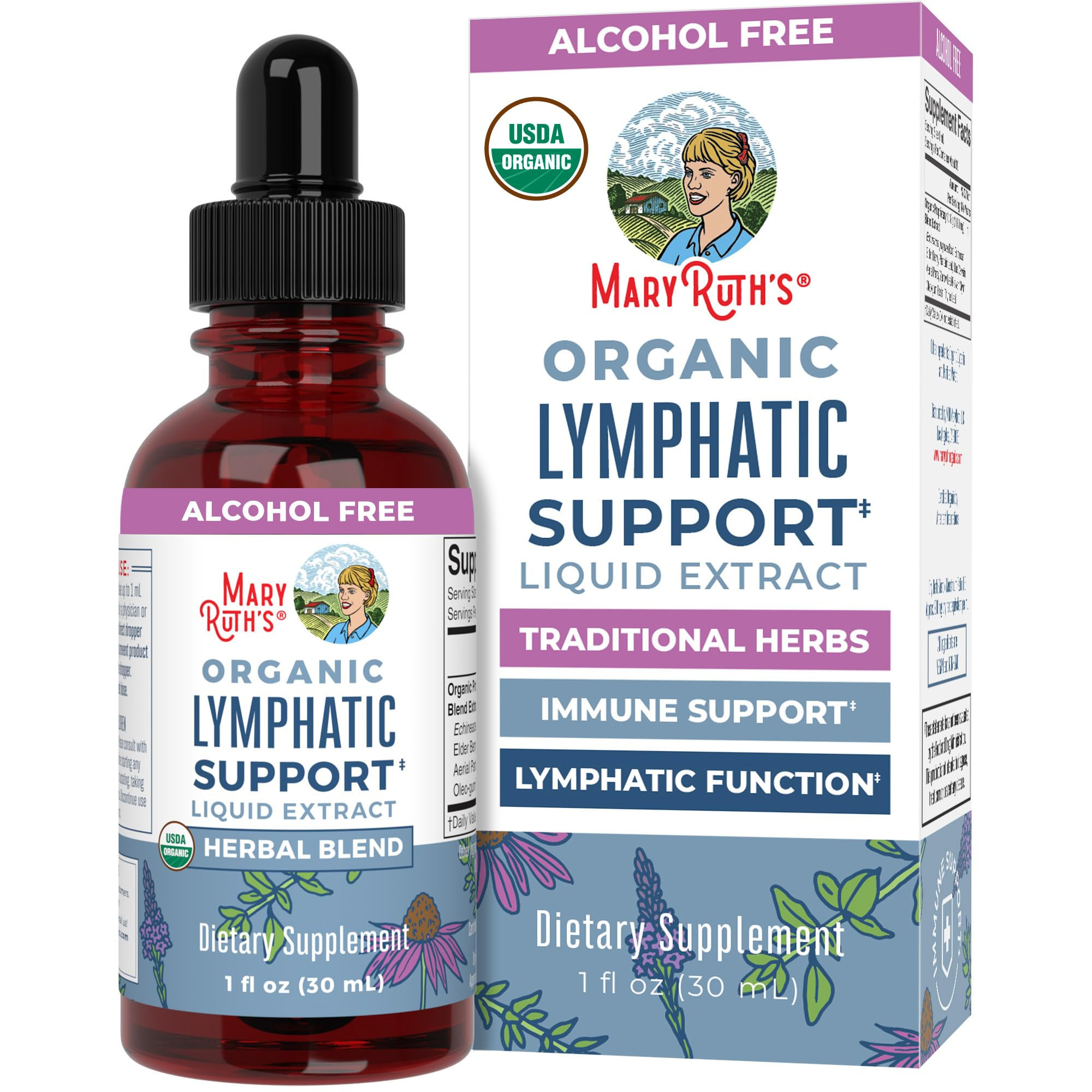 Lymphatic Support Drops by MaryRuth's | USDA Organic Lymphatic Cleanse Immune Support Supplement|... | Amazon (US)