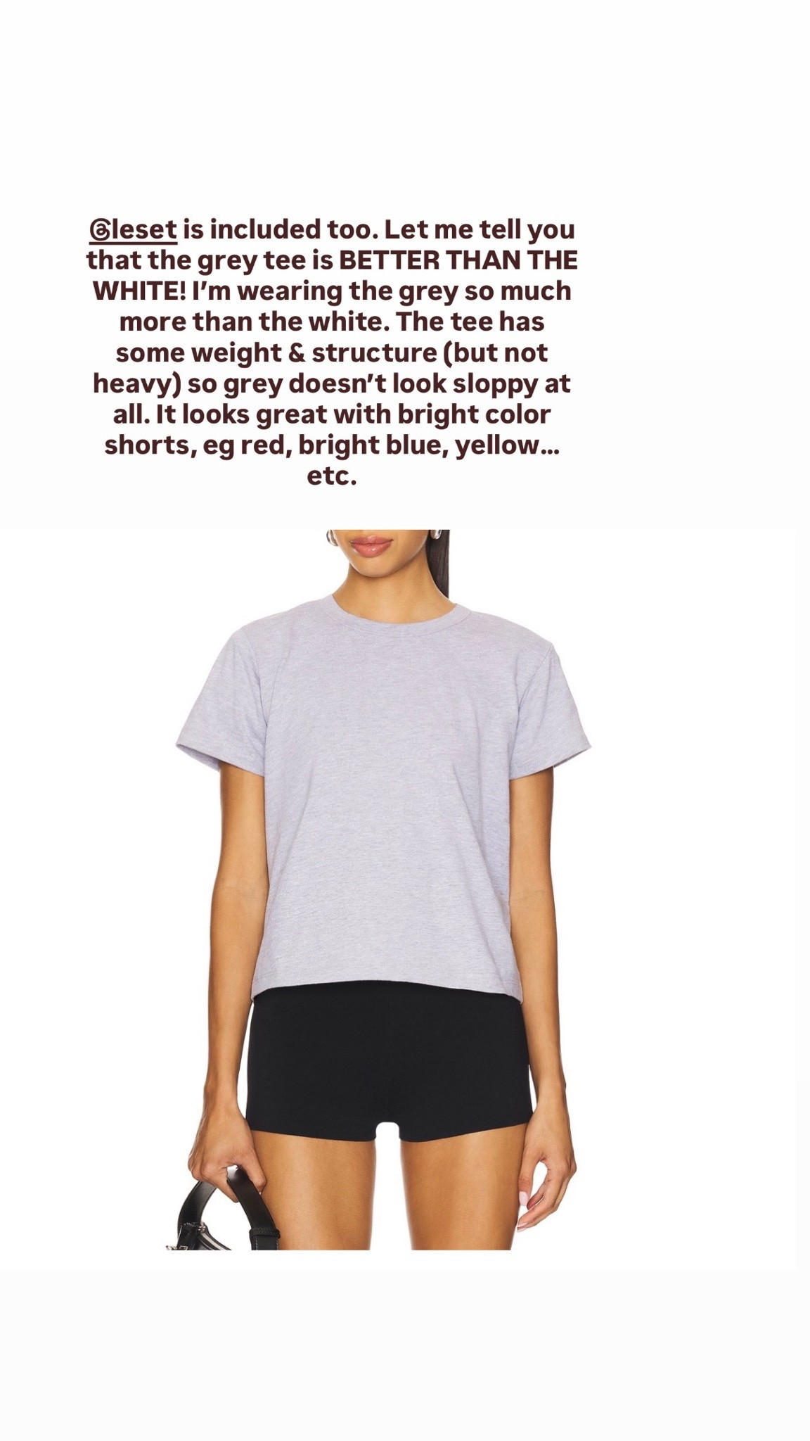 I wear a S in grey tee and xs in white tee. S is boxy with room, bulky to go under a jacket. XS can go under the jacket better. 

If you want to wear it on its own, you can size up. If you want to wear it under a jacket, get your regular size.

#LTKcanada #LTKsummer #LTKsale