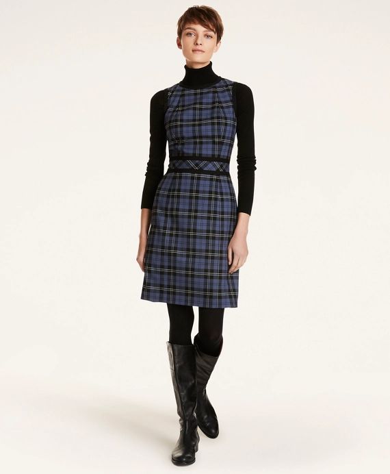 Tartan Twill A-Line Sleeveless Dress | Brooks Brothers