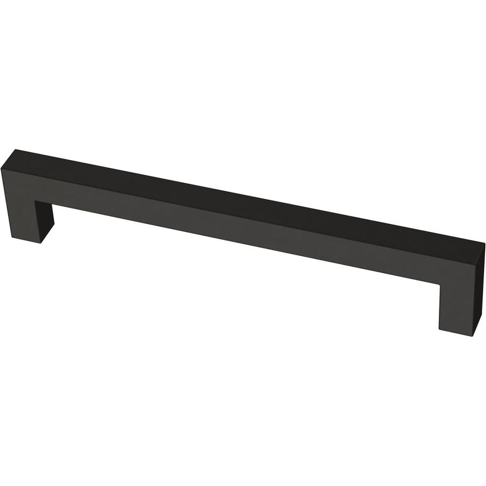 Liberty Modern Square Bar Pull 6-5/16 in. (160 mm) Matte Black Drawer Pull-P41863C-FB-CP - The Ho... | The Home Depot