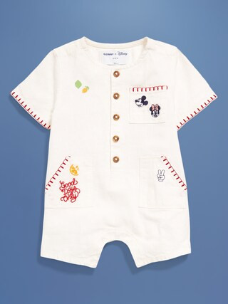 Old Navy x Disney© Embroidered Linen-Blend One-Piece Romper for Baby | Old Navy (US)