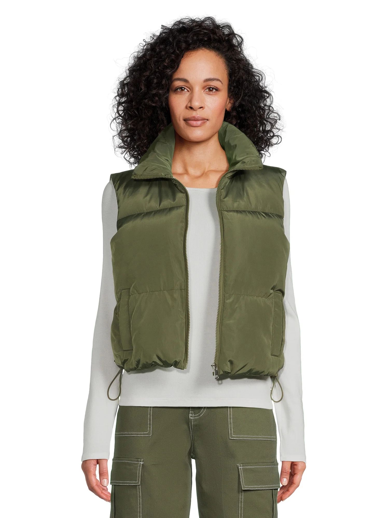 Liv & Lottie Juniors Cropped Puffer Vest with Pockets, Sizes S-XL | Walmart (US)