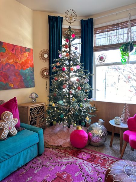 Christmas colorful eclectic whimsical! These funds are still in stock or for saving for next year! Happy colorful home finds for the holidays renter friendly boho  

#LTKSeasonal #LTKHoliday #LTKfindsunder50