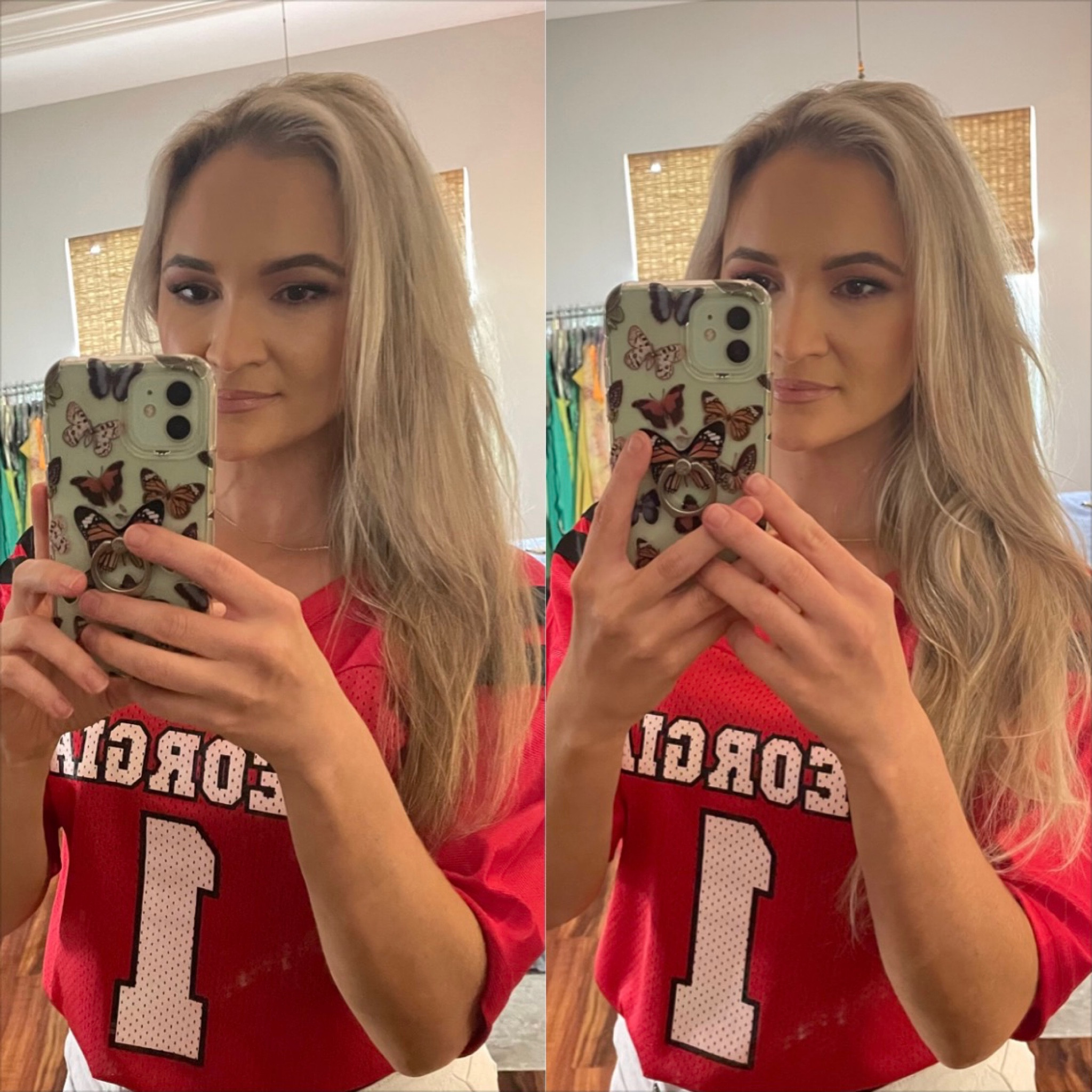 Before & After with these affordable Amazon clip-ins! #amazon #clipins #godawgs