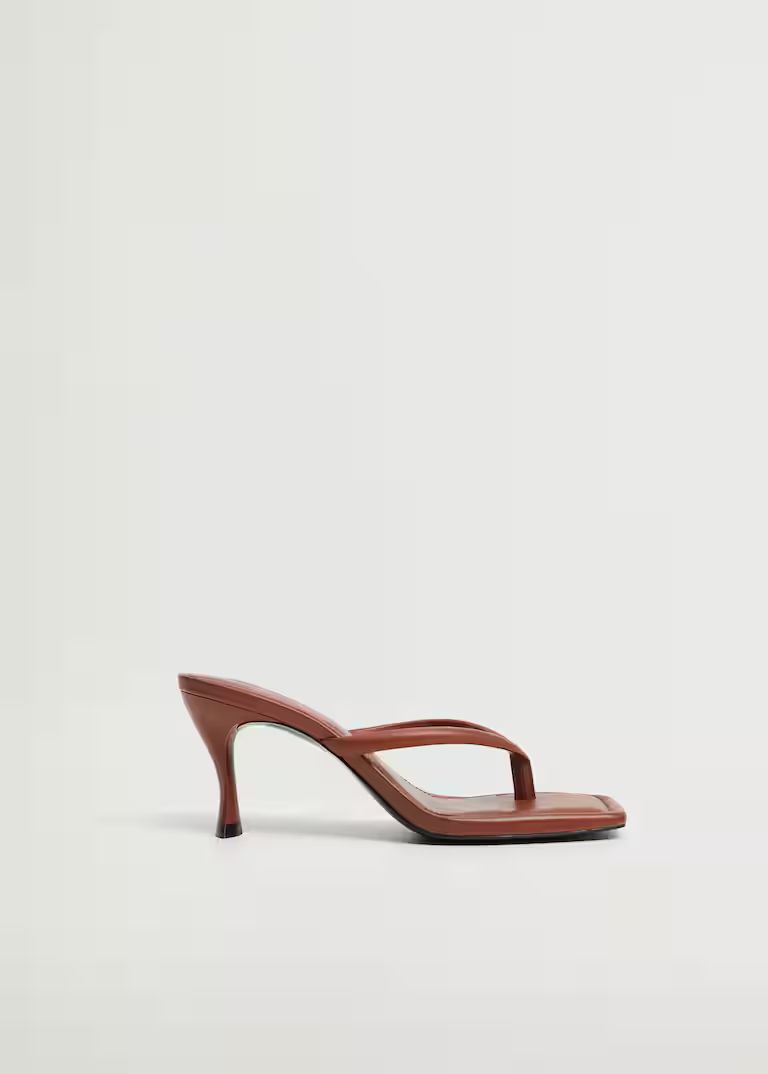 Heel leather sandals | MANGO (US)