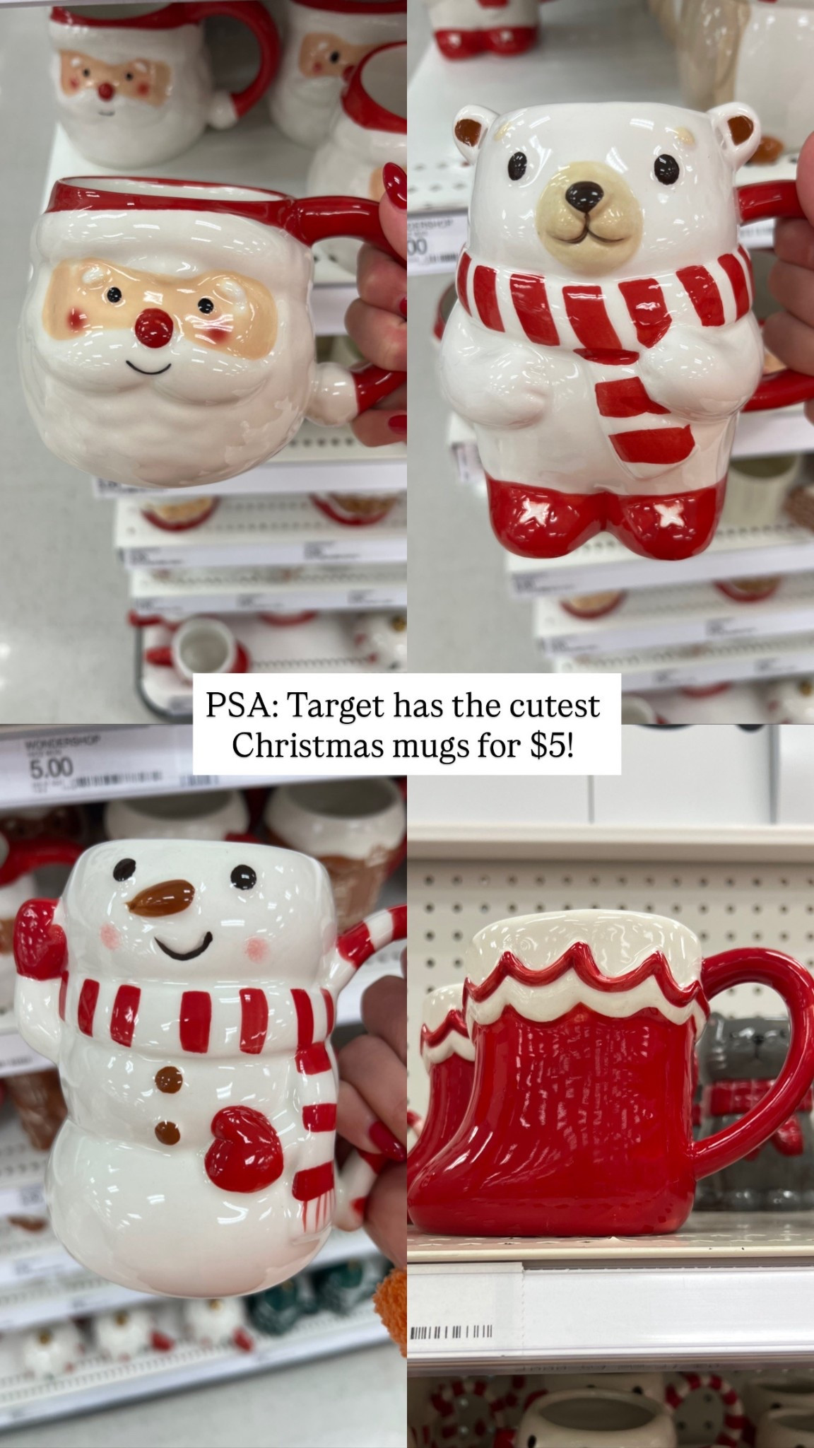 The cutest Christmas mugs for $5 at Target 💫

#LTKGiftGuide #LTKHoliday #LTKSeasonal