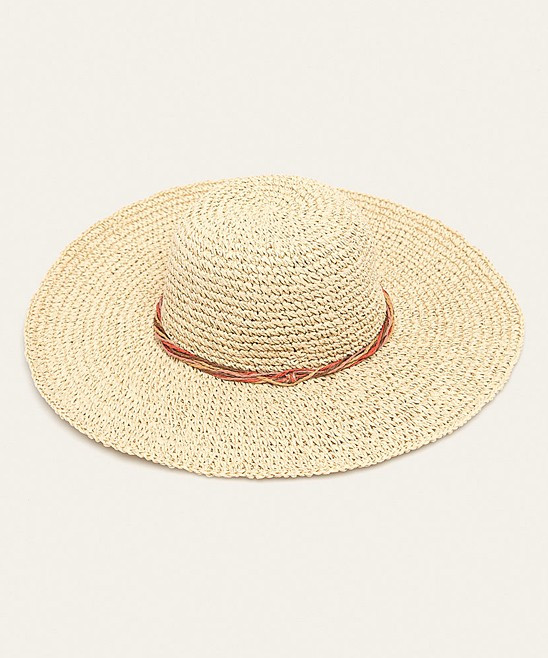 medicine Women's Sunhats beige - Beige & Brown Rope-Tie Floppy Sunhat | Zulily