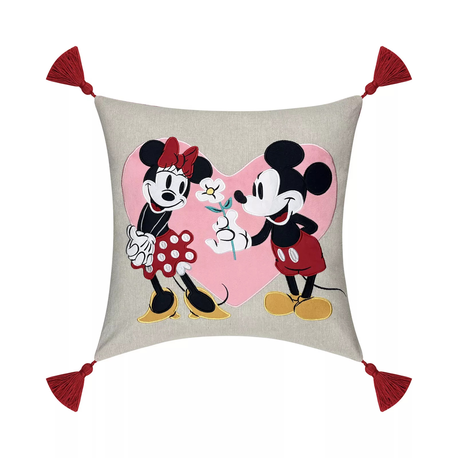 Disney's Minnie & Mickey Valentine's Day Linen Pillow by Celebrate Together™, Tango Red | Kohl's