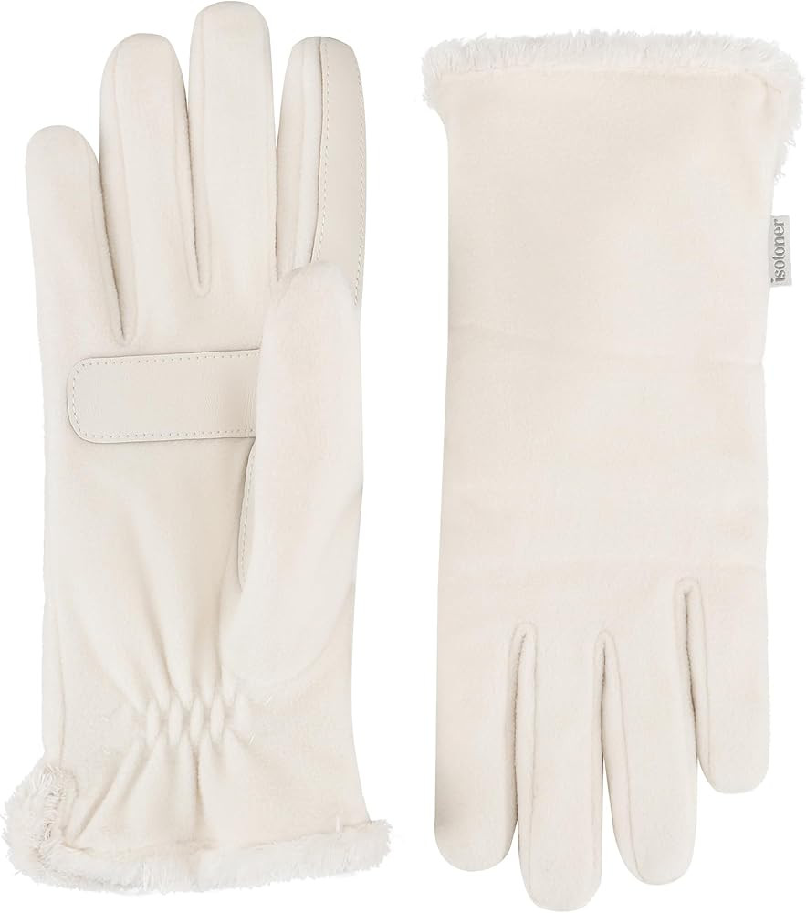 isotoner womens Stretch Fleece Gloves With Microluxe Lining and Smart Touch Technology | Amazon (US)