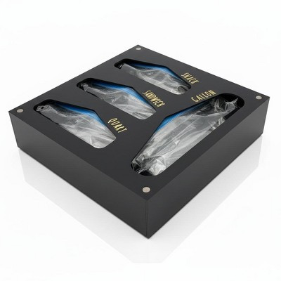OnDisplay Luxe Acrylic Kitchen Drawer Zip Food Storage Bag Organizer (Black) | Target