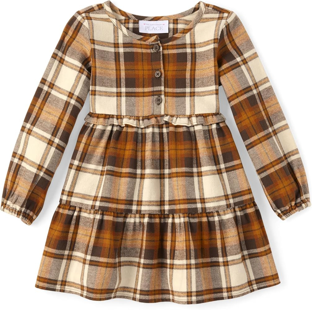 The Children's Place Girls' One Size and Toddler Long Sleeve Fashion Dress | Amazon (US)