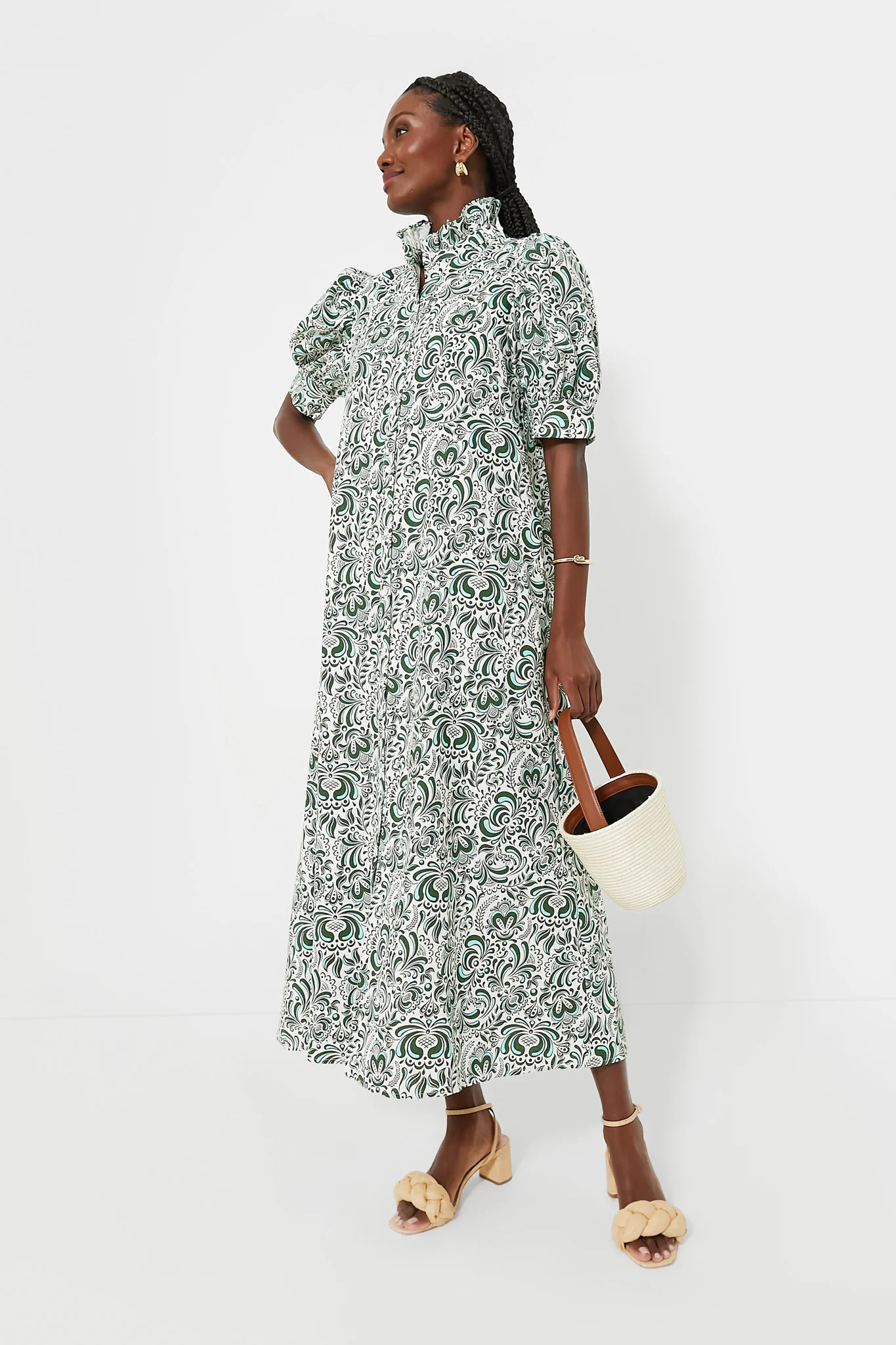 Amaryllis Floral Louisa Midi Dress | Tuckernuck (US)