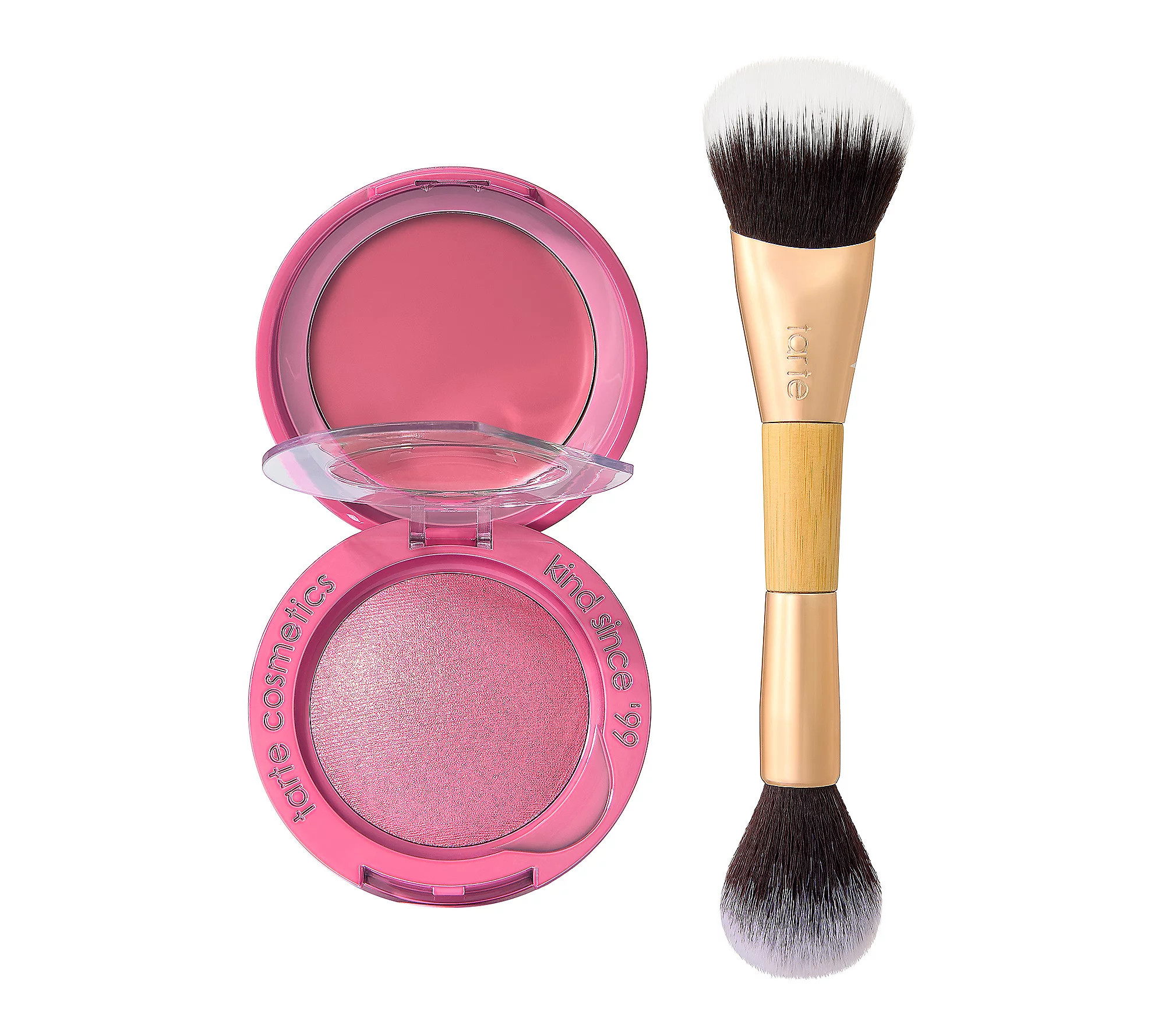 tarte macaron blush baked birthday cake blush with brush | QVC