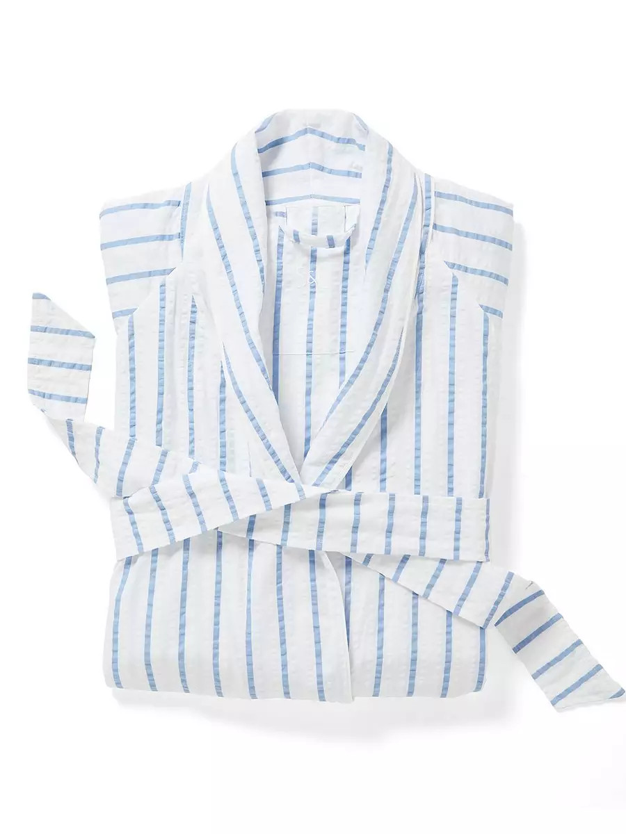 Gramercy Seersucker Robe | Serena and Lily