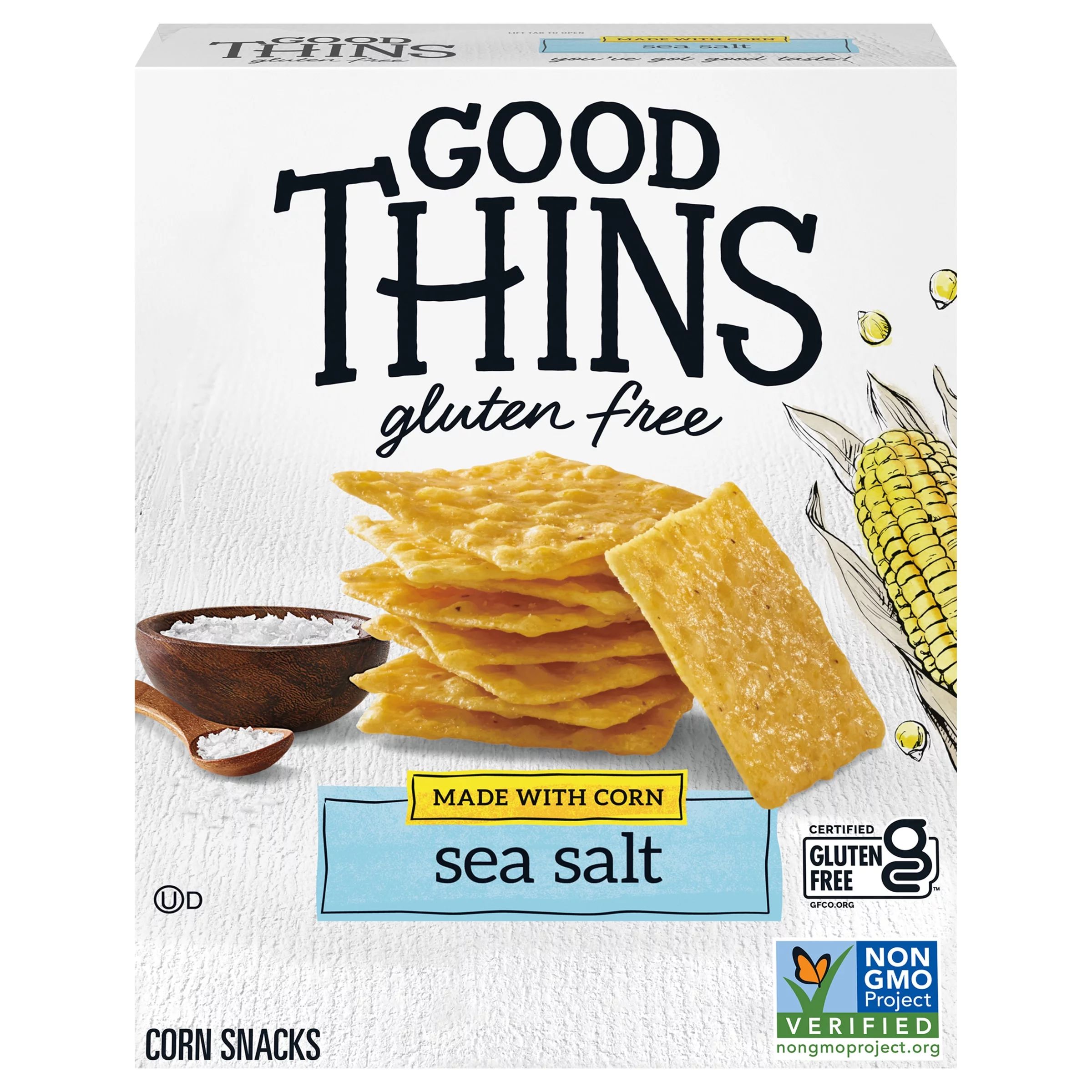 Good Thins Sea Salt Corn Snacks Gluten Free Crackers, 3.5 oz | Walmart (US)