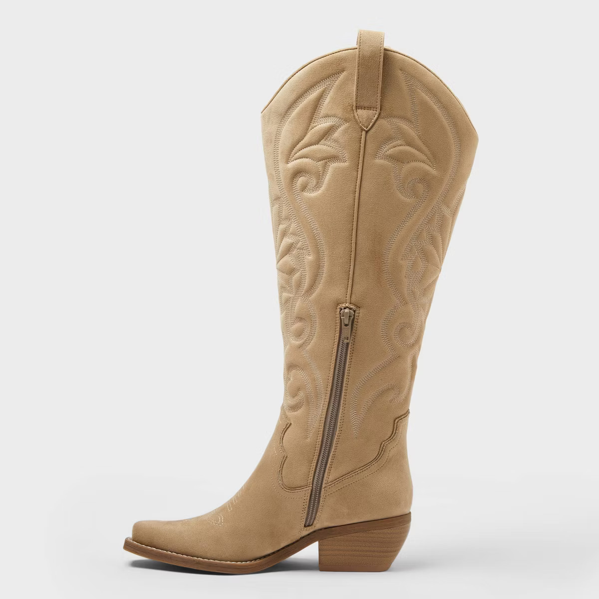 Women’s Kenzie Tall Western Boots with Memory Foam Insole – Wild Fable™ Tan 9: Knee-High, Z... | Target