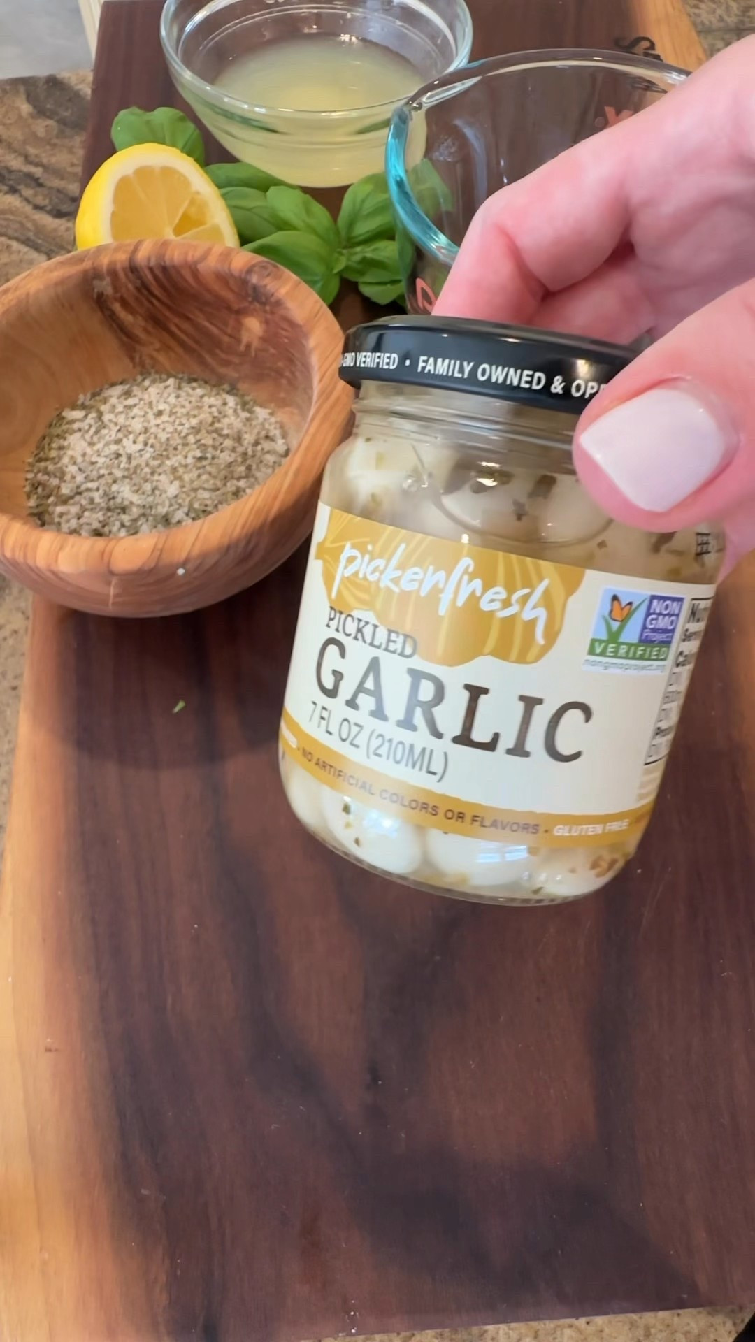 Spring Salad 

It’s light, it’s bright, and it’s beautiful ☀️🌈🥗This Spring Salad makes for a beautiful salad to accompany any meal. 

Lemon Garlic Vinaigrette - serves 4 
1/3 cup of lemon juice
1 tsp dijon mustard
2 cloves of Pickerfresh pickled garlic
1/2 cup of olive oil
Salt and Pepper to taste
Dash of italian seasonings 
5 fresh basil leaves 

Combine and blend with an immersion blender or in a blender. Set aside and keep at room temperature until ready to use. 

Salad
4 cups romaine lettuce, chopped
1 avocado, sliced
2 grilled chicken breasts, diced
1 persian cucumber, sliced
1/2 cup garbanzo beans
1/2 cup Pickerfresh pickled beets, cut into quarters
1/2 cup cherry tomatoes, halved

To a medium sized bowl add the romaine and top with the ingredients. When ready to eat, drizzle dressing over top and mix well. 

This can easily be prepped ahead of time (keeping the beets and dressing on the side). Then dress and mix well prior to serving.  

#LTKHome #LTKParties #LTKFamily