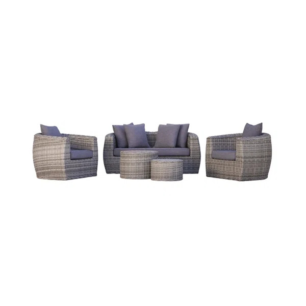 Benning Wicker/Rattan 4 - Person Seating Group with Sunbrella Cushions | Wayfair North America