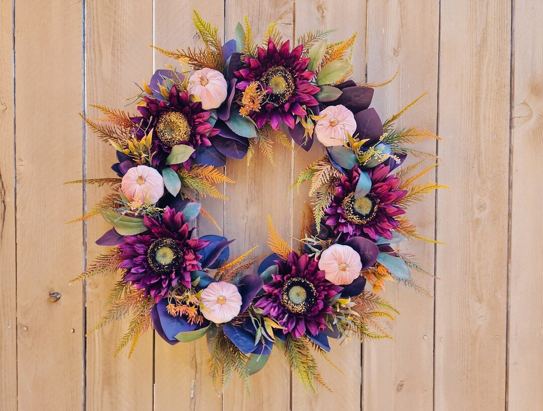 Fall Sunflower Wreath Sunflower Wreath for Front Door Fall - Etsy | Etsy (US)