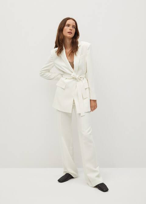Blazer detachable bow | MANGO (UK)