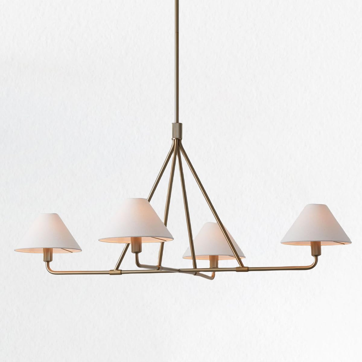 Architectural Tapered Shades Chandelier - Illuminate Your Dining and Living Spaces with Sophistic... | Amazon (US)