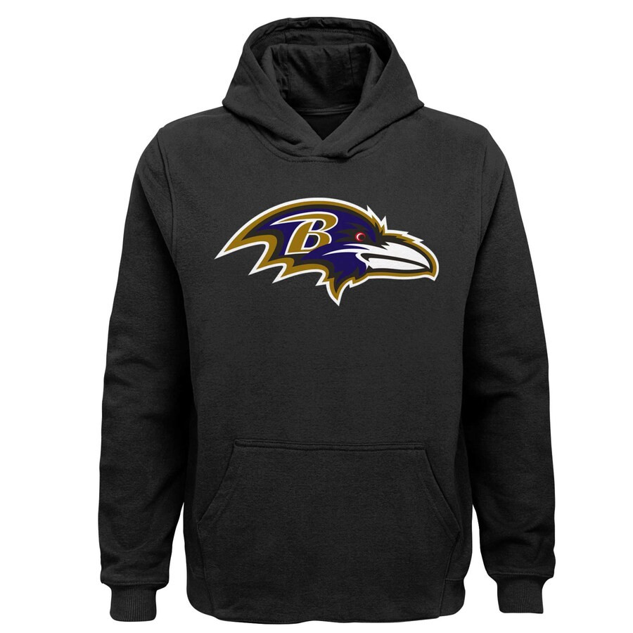 Baltimore Ravens Youth Team Logo Pullover Hoodie - Black | Fanatics