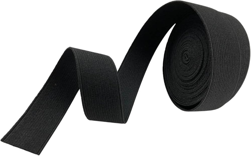 Black 3/4 Inch " x 5 Yards Flat Elastic Band Strap for Sewing Waistband Clothing Accessories Webb... | Amazon (US)