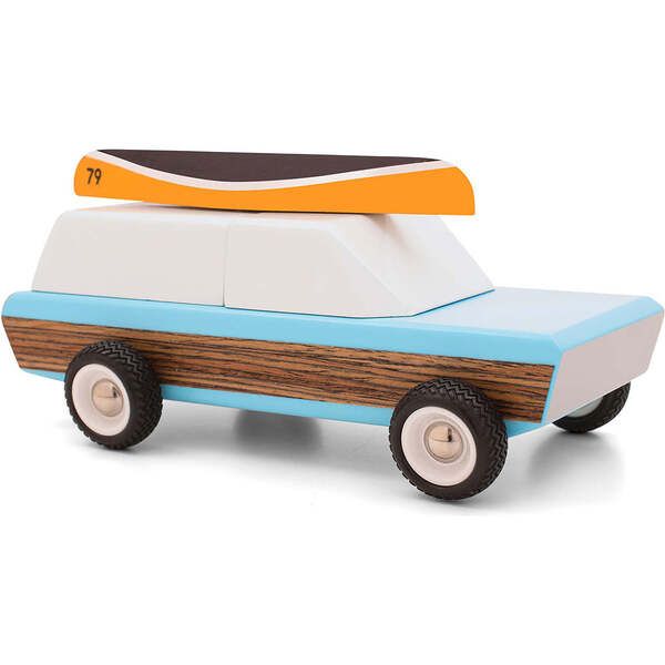 Pioneer Wagon & Canoe Car, Multicolors - Candylab Toys Vehicles & Trains | Maisonette | Maisonette