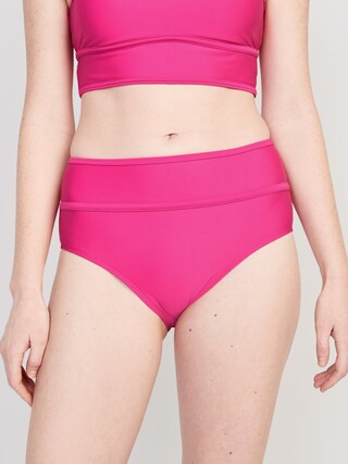 High-Waisted Bikini Swim Bottoms for Women | Old Navy (US)