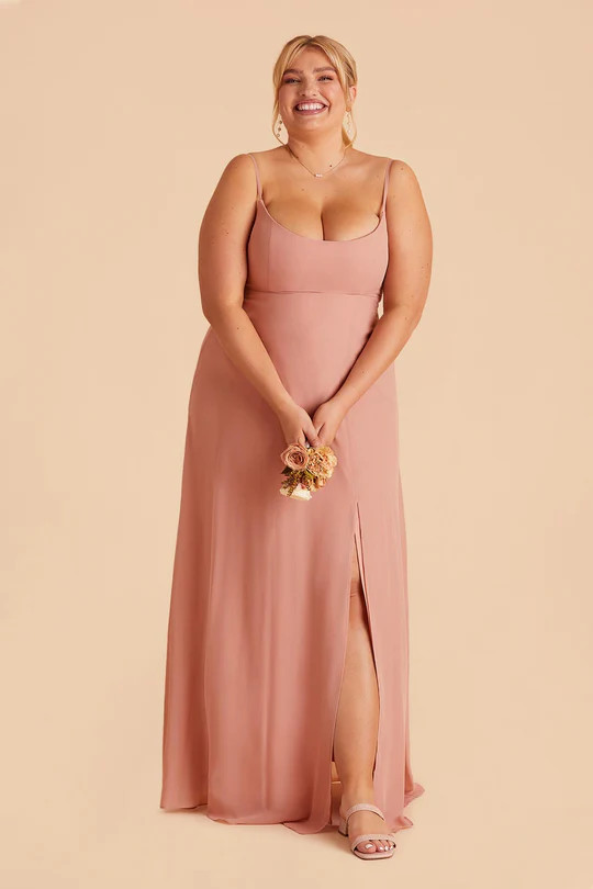 Amy Chiffon Dress - Dusty Rose | Birdy Grey
