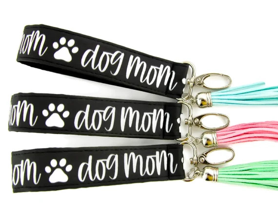 Dog Mom Keychain Wristlet  Gifts for Dog Lovers  Dog Lanyard - Etsy | Etsy (US)