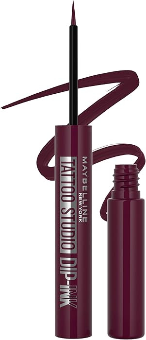 MAYBELLINE Tattoo Studio Dip-Ink Liquid Eyeliner, Waterproof Eyeliner With Up to 24 Hour Wear, Bu... | Amazon (US)