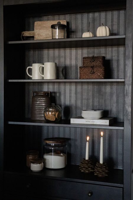 A fall kitchen shelf moment 🍂 does my black cabinet count as Halloween decor? 


#thriftedhome #neutralhome #neutralhomedecor #homedecoronabudget #budgethomedecor #moderncottage #rustichome #vintagedecor #falldecor #neutralfalldecor #thriftedfalldecor 

#LTKSeasonal #LTKhome