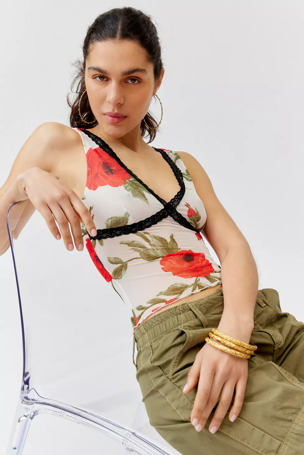 Silence + Noise Marie Mesh Top | Urban Outfitters (US and RoW)