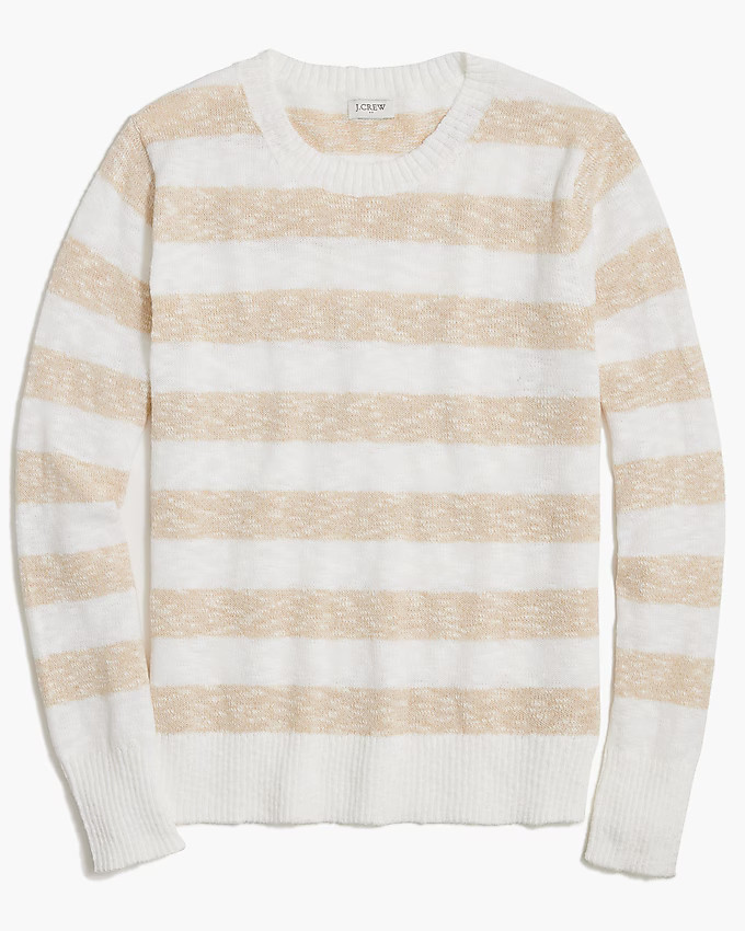 Striped crewneck beach sweater | J.Crew Factory