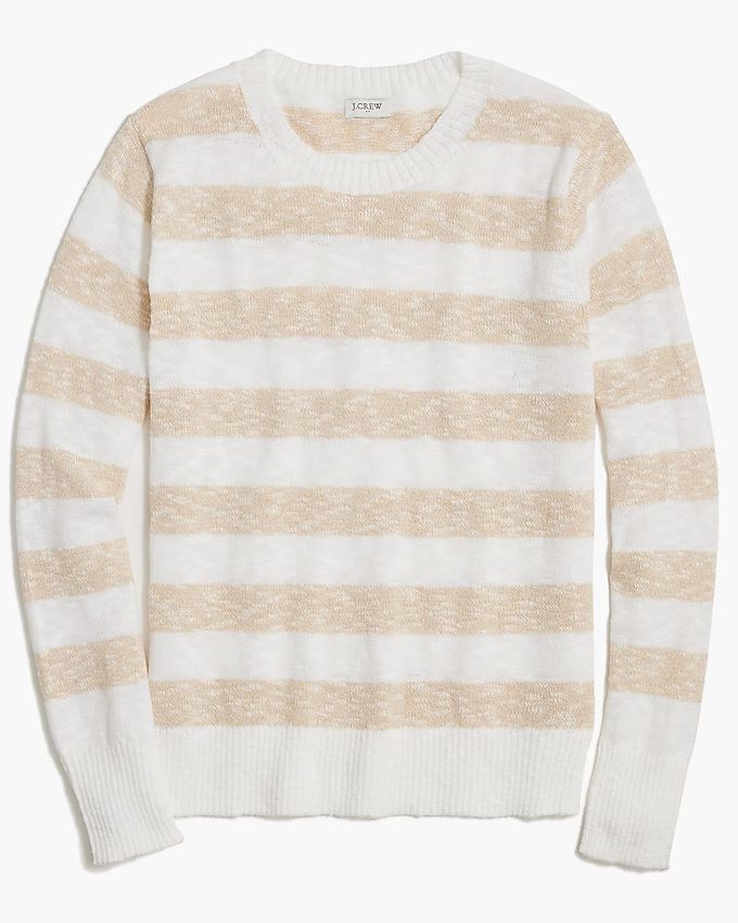 Striped crewneck beach sweater | J.Crew Factory