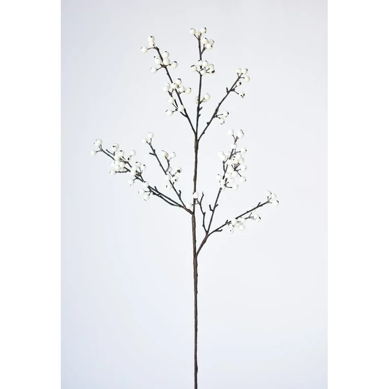 33" Faux White Berry Branch Stem | Walmart (US)