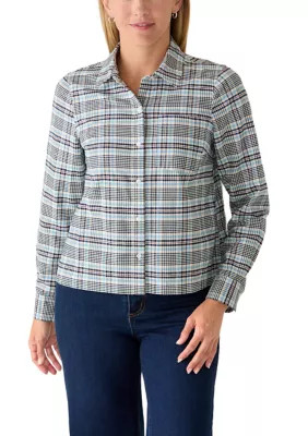 Women's Long Sleeve Boyfriend Shirt | Belk