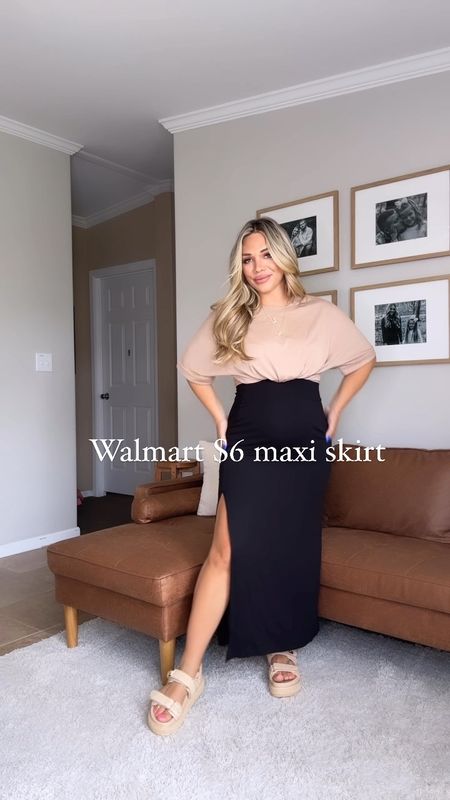 Walmart midi skirt $6 im in a medium im 20 weeks pregnant 5’2”. So soft & so stretchy 

#LTKBump #LTKFindsUnder50 #LTKStyleTip